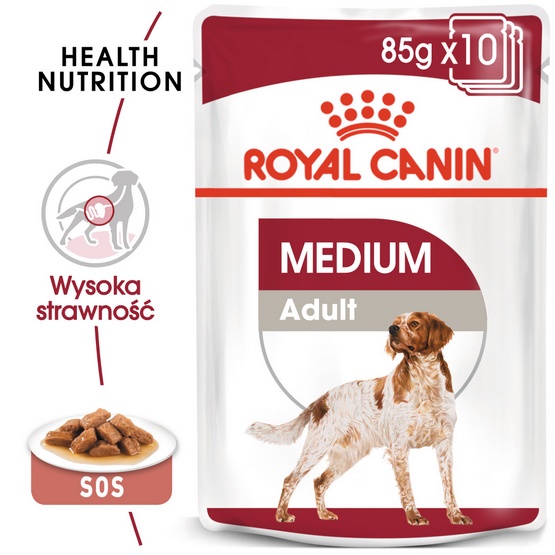 Royal Canin Medium Adult karma mokra w sosie dla psów dorosłych