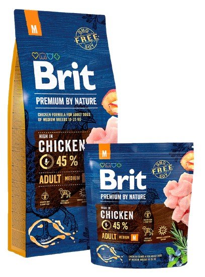 Brit Premium By Nature Adult M Medium 15kg
